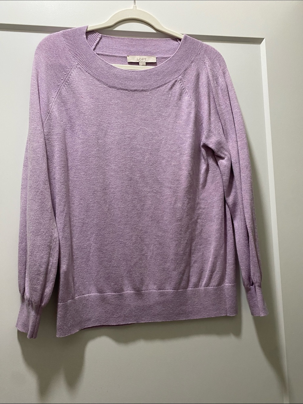 LOFT Lavender Scoop Neck Sweater